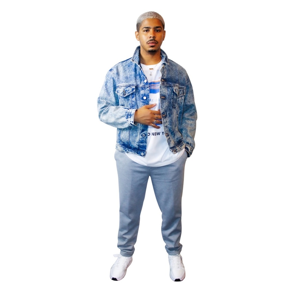 Acid Wash Oversized Vintage Denim Jacket